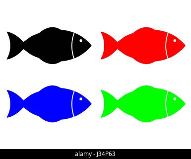 fish in multiple colors vector Stock Vector