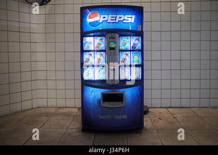 Vending Pepsi machine on the underground  Boston Massachusetts, United States, USA,
