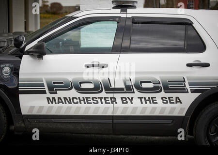 Police car   Manchester by the Sea, Boston, Massachusetts, United States, USA, Stock Photo
