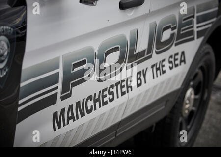 Police car   Manchester by the Sea, Boston, Massachusetts, United States, USA, Stock Photo