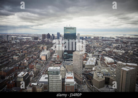 Uptown Boston skyline, Boston  Massachusetts, United States, USA, Stock Photo
