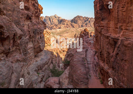 The path to the 'High Place of Sacrifice', Petra, Jordan, Middle East. Stock Photo