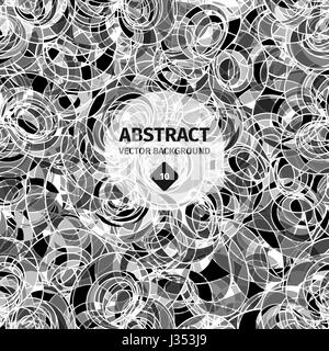 Black and white seamless abstract pattern Stock Vector