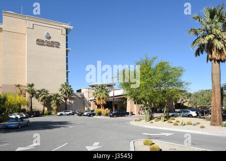 PALM SPRINGS, CA - MARCH 24, 2017: Agua Caliente Casino Resort Spa Valet Parking at the Bob Hope Drive entrance. Stock Photo