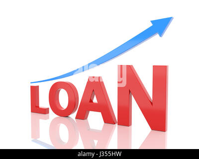 Loan concept - 3D Rendering Image Stock Photo