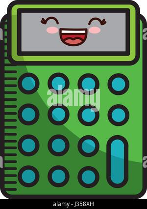 kawaii calculator icon  Stock Vector