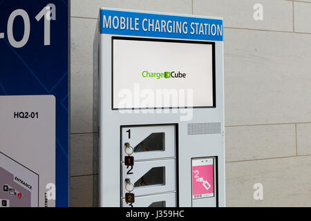 Mobile phone charging station - USA Stock Photo
