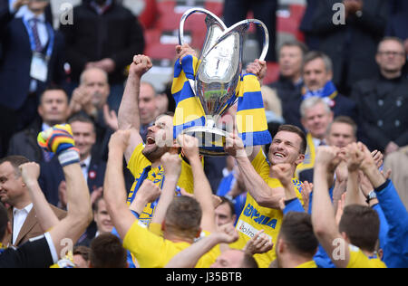 Warsaw, Poland. 2nd May, 2017. Arka Gdynia win the Polish Cup 2017. Credit: LenorKi/Alamy Live News Stock Photo