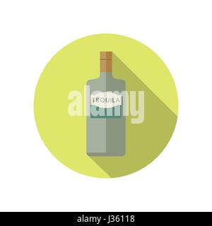 Tequila icon in flat style Stock Vector