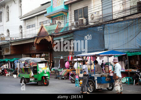 Phahurat Market Neighbourhood, Little India, in Bangkok - Thailand Stock Photo