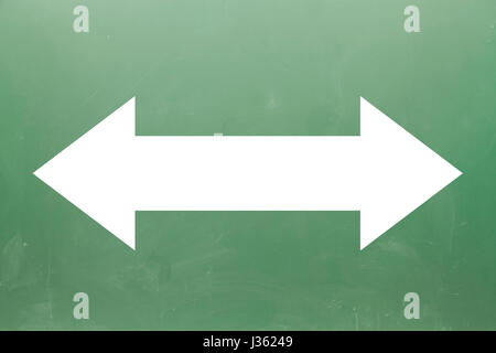 Arrow to the right and left Stock Photo