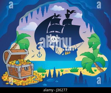 Pirate cove topic image 5 - eps10 vector illustration. Stock Vector
