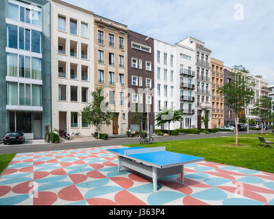 Modern luxury townhouses in Mitte district of Berlin, Germany Stock Photo