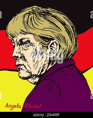 Angela Dorothea Merkel Chancellor of Germany, Leader of the Christian Democratic Union (CDU) Stock Photo