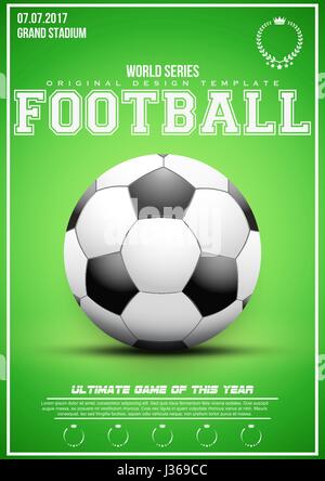 Sporting poster of football Stock Vector