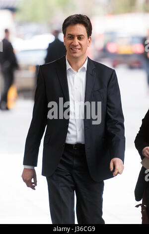 Politicians spotted at the BBC Broadcasting House in Central London  Featuring: Ed Miliband Where: London, United Kingdom When: 02 Apr 2017 Credit: Daniel Deme/WENN.com Stock Photo