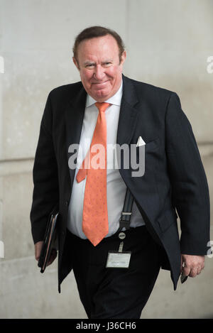 Politicians spotted at the BBC Broadcasting House in Central London Featuring: Andrew Neil Where: London, United Kingdom When: 02 Apr 2017 Stock Photo