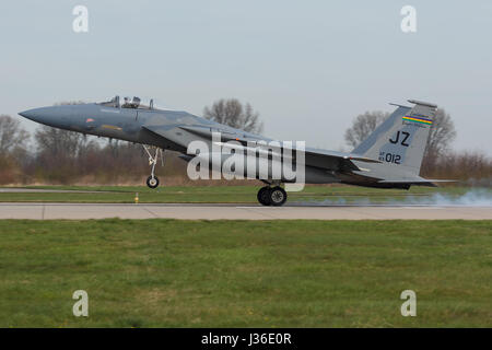 USAF F-15 Eagle during the Frisian Flag exercise Stock Photo