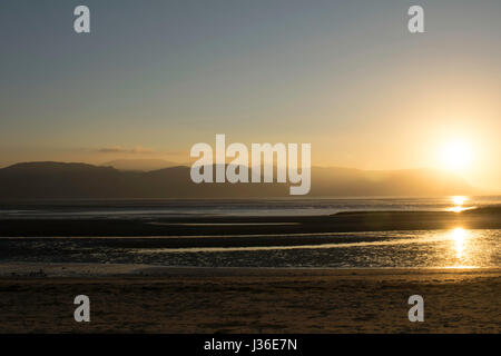 Sunset over the Irish Sea Stock Photo