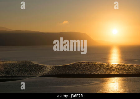 Sunset over the Irish Sea Stock Photo