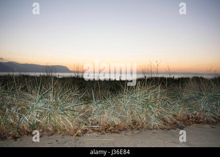 Just after sunset in Llandudno, North Wales in November 2016 Stock Photo