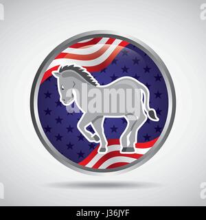 democrat political party animal Stock Vector