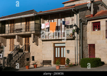 Traditional urban arquitecture, Allariz, Orense province, Region of Galicia, Spain, Europe Stock Photo