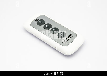 White Digital Remote Controller, Four Buttons Stock Photo