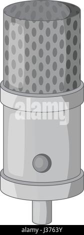 Studio microphone icon monochrome Stock Vector