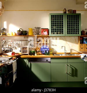 Retro style kitchen. Stock Photo