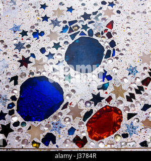Star and circle shapes on floor. Stock Photo