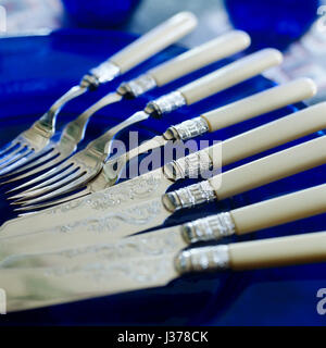 Knives and forks. Stock Photo