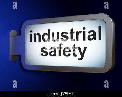 Constructing concept: Industrial Safety on billboard background Stock Photo