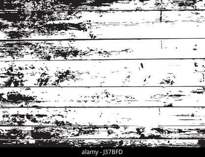 Grunge old wood black background. Wooden planks distressed overlay texture. Aged board. EPS10 vector Stock Vector