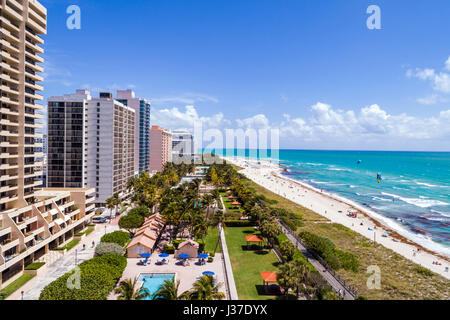 Aerial view of Miami Beach and high rise buildings at Boardwalk Stock ...