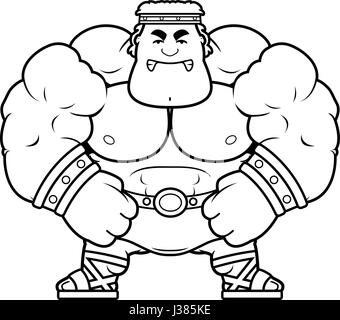 A cartoon illustration of Hercules looking angry Stock Vector Image ...