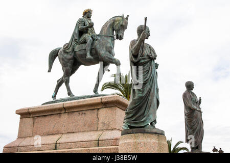 Corsica's Native son Napoleon Bonaparte is memorialized with many monuments in Ajaccio, including this equestrian statue in Place De Gaulle, Ajaccio.