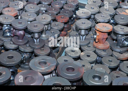 Industrial background from part of valves for power, oil or gas industry Stock Photo