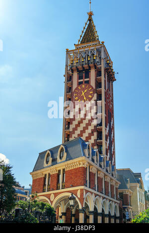 Batumi, Georgia - October 04, 2016: Clock Tower is located on Piazza Square Stock Photo