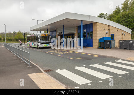 Durham Park and ride bus at Belmont terminus Durham City, north east ...