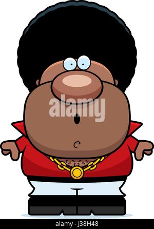 A cartoon illustration of a disco man with a surprised expression. Stock Vector