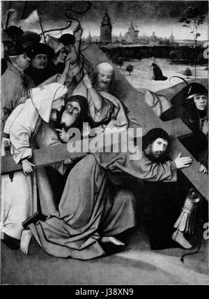 Christ Carrying the Cross by Hieronymus Bosch Escorial (Vermeylen 1939) Stock Photo