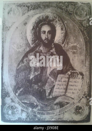 Christ Icon by Vasil from Strumitsa in Saint Menas Church in Kyustendil 1860 Stock Photo