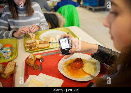 TEENAGER WITH DIABETES Stock Photo