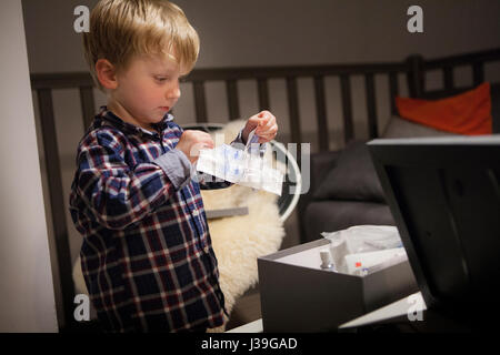 CHILD WITH DIABETES Stock Photo