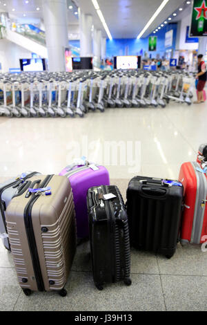 Tan son nhat international airport. luggages. Stock Photo