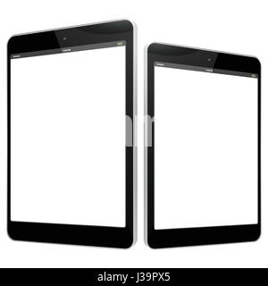 Black Tablet PC Vector Illustration. Stock Vector