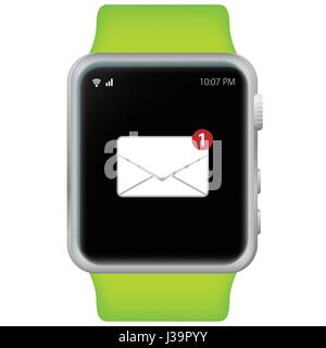 Smart Watch Vector Illustration with white background. Stock Vector