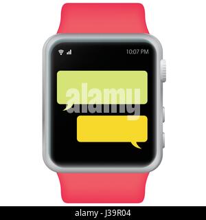 Smart Watch Vector Illustration with white background. Stock Vector
