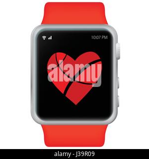 Smart Watch Vector Illustration with white background. Stock Vector